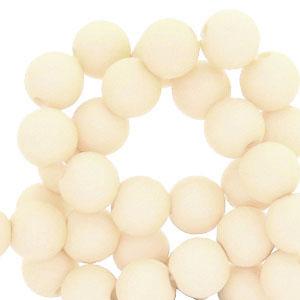 Perline in acrilico 8 mm bianco vaniglia