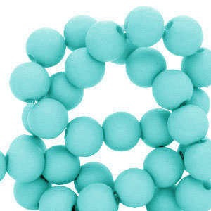 Perline in acrilico 6 mm blu cielo