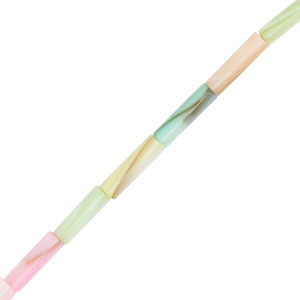 Perline di conchiglia tubo multicolore pastello