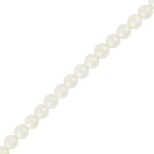 Perline di conchiglia tonda bianco