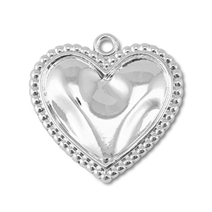Ciondoli di metallo cuore argento