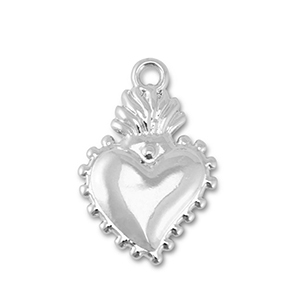 Ciondoli di metallo cuore argento