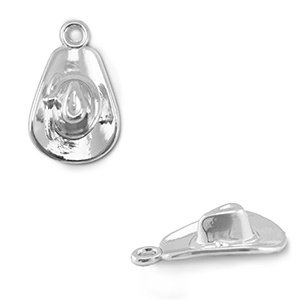 Ciondoli di metallo cappello da cowboy argento
