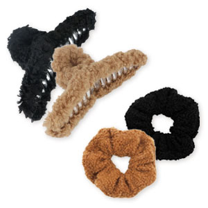 Accessori per capelli fermagli per capelli / elastici mix orsetto teddy nero-marrone