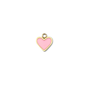 Ciondoli in acciaio inossidabile cuore oro-rosa