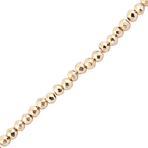 Perline sfaccettate 2mm tonda champagne metallico