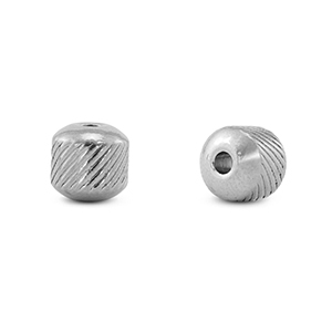 Perline in acciaio inossidabile 8mm argento