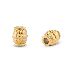 Perline in acciaio inossidabile tubo fiore oro