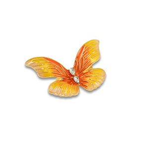 Broches farfalla oro-giallo-arancione