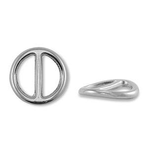 Passanti di metallo DQ tonda argento antico (privo di nichel)