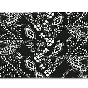 Set di 4 bandane nero-bianco