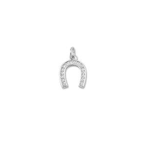 Metallo TQ in ottone ciondolo ferro di cavallo argento