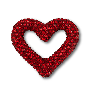 Perline in stile boh&eacute;mien cuore rosso