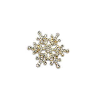 Broches fiocco di neve oro