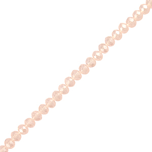 Perline sfaccettate 8x6mm rondella rosa chiaro