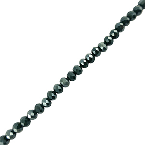 Perline sfaccettate 4x3mm rondella verde scuro