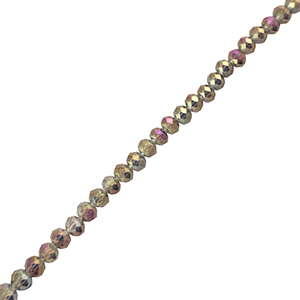 Perline sfaccettate 3x2mm rondella grigio