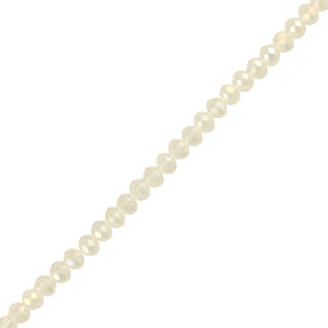 Perline sfaccettate 3x2mm rondella trasparente