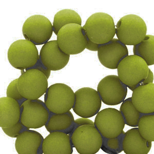 Perline in acrilico 6 mm verde muschio