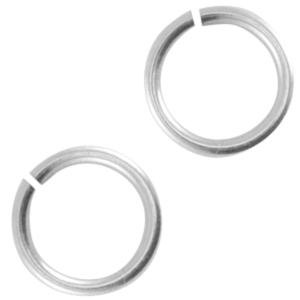 Anellino apribile di metallo DQ 8mm argento antico (privo di nichel)