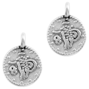 Ciondoli di metallo DQ moneta argento antico (privo di nichel)
