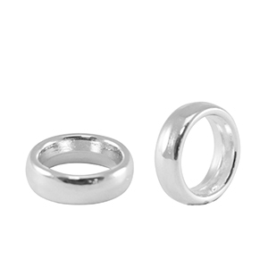 Componenti di metallo DQ anello 2mm argento antico (privo di nichel)