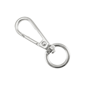 Componenti di metallo DQ portachiavi 40mm argento antico (privo di nichel