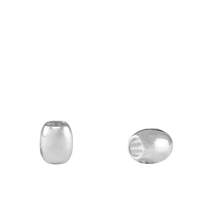 Perline di metallo DQ chicco di riso argento antico (privo di nichel)