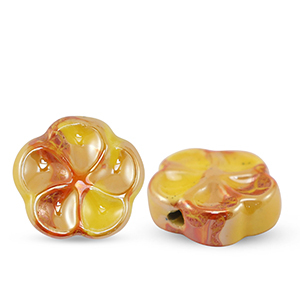 Perline di ceramica fiore giallo caldo