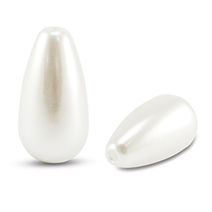 Imitazione di perle d'acqua dolce goccia bianco