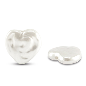 Imitazione di perle d'acqua dolce cuore bianco