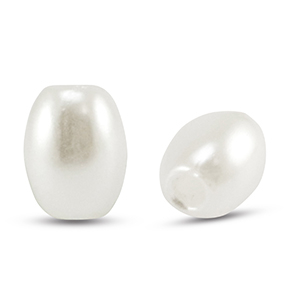 Imitazione di perle d'acqua dolce chicco di riso bianco