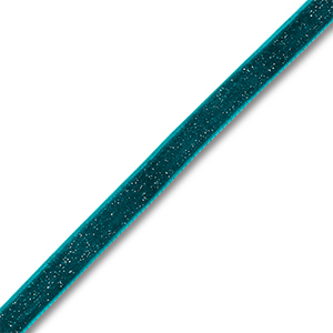 Nastro di velluto blu ottanio-argento glitterato