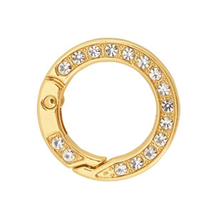 Componenti colorati anello bris&eacute; portachiavi oro