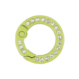 Componenti colorati anello bris&eacute; portachiavi verde