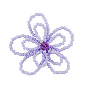 Ciondoli in acciaio inossidabile fiore viola lavanda