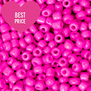 Perline di vetro rocailles 12/0 (2 mm) rosa shocking neon
