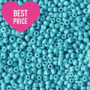Perline di vetro rocailles 12/0 (2 mm) blu chiaro