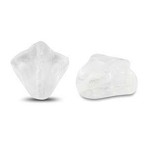 Perline Rep. Ceca lily flower 9x8mm trasparente