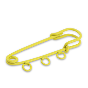 Componenti colorati spilla decorativa con 3 anellini giallo