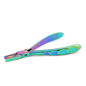 Beadsmith Chroma pinza a becchi piatti con molla Titanio arcobaleno