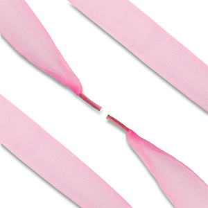 Lacci delle scarpe trendy in organza rosa