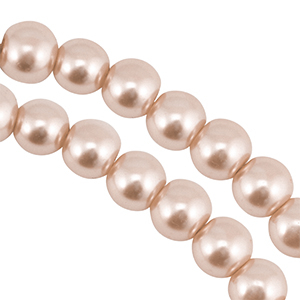 Perline di vetro con effetto perlato 6mm marrone beige
