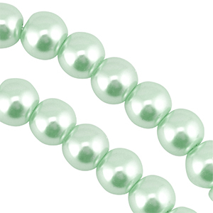 Perline di vetro con effetto perlato 4mm pastello verde menta