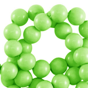 Perline in acrilico 8 mm lucido verde chiaro