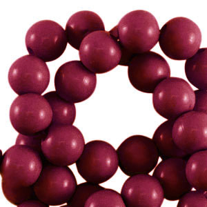 Perline in acrilico 4 mm lucido rosso ciliegia