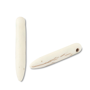 Perline di ceramica bastone biancastro