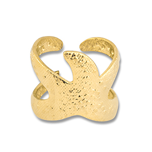 Anelli in acciaio inossidabile stella marina oro