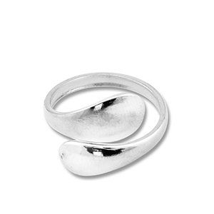 Anelli in acciaio inossidabile goccia argento