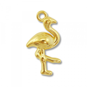 Ciondoli in acciaio inossidabile flamingo oro